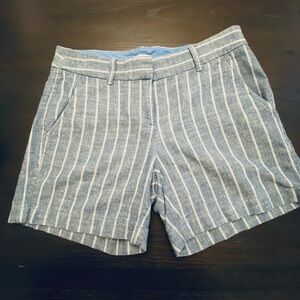 J. Crew Striped Blue Women's Shorts, Size 00